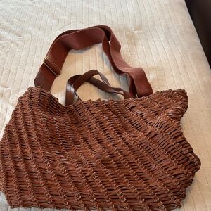 Brown Woven handbag